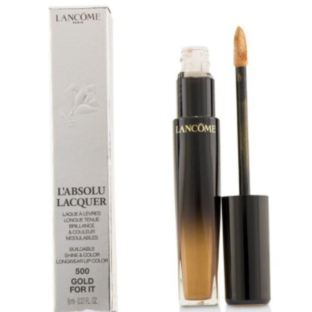 Lancome L'absolu Lacquer Gold For It 500 Lip Color